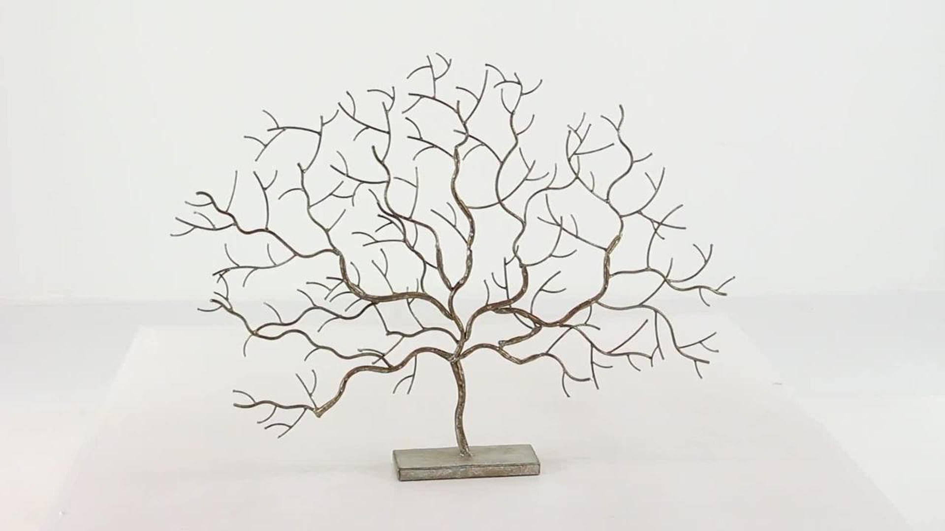 Contemporary Silver Metal Sculpture 74779, 32" x 4" x 24" Rustic