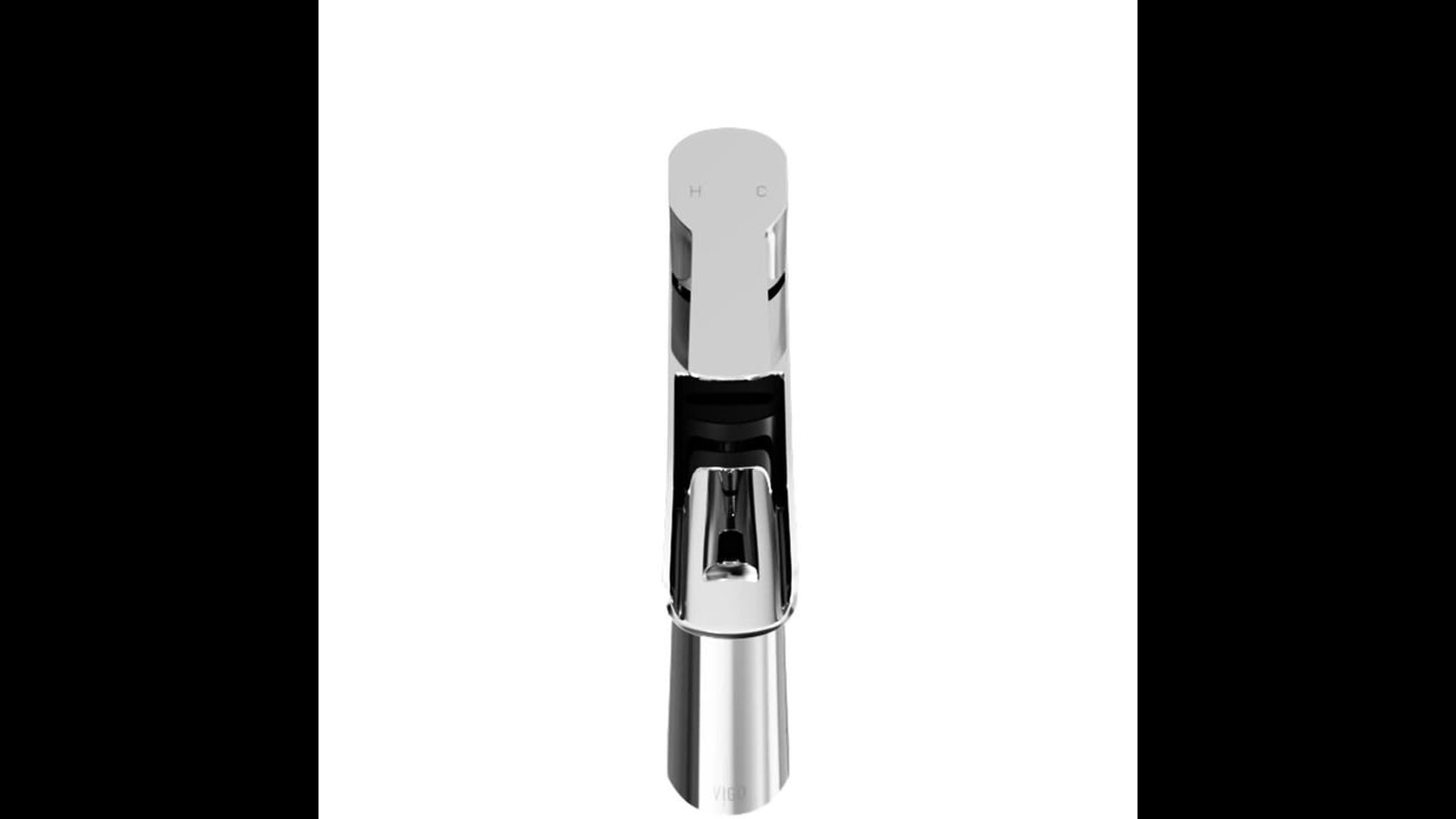 VIGO Rectangular Gray Onyx Glass Vessel Sink Set With Niko Vessel