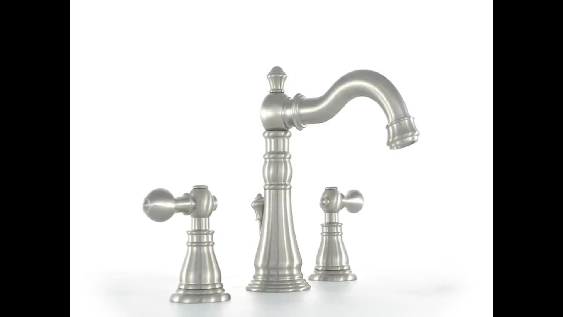Fauceture Widespread Bathroom Faucet With Retail Pop-Up, Brushed Nickel