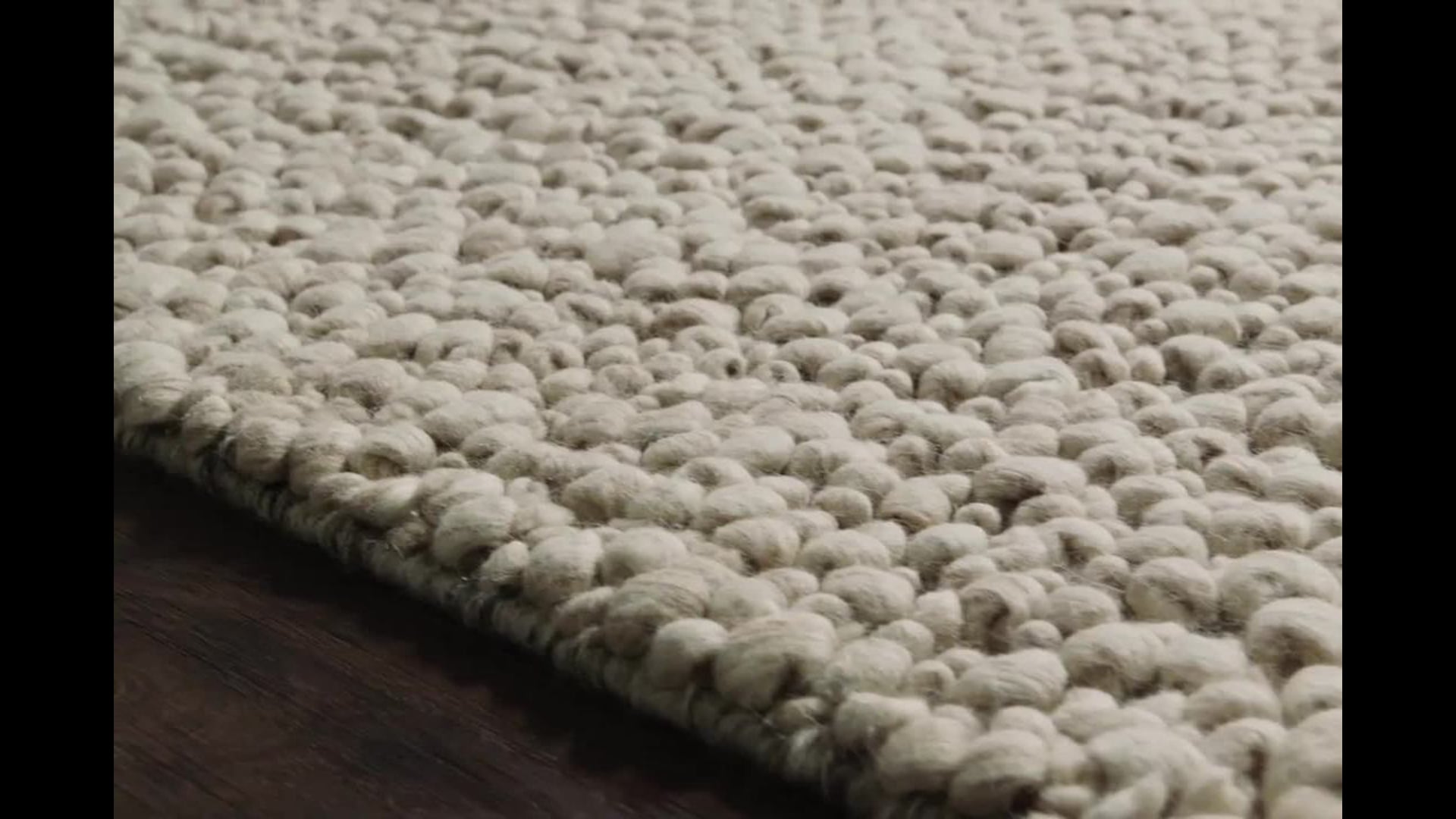 Handwoven Wool Textured Quarry QU-01 Area Rug by Loloi, Oatmeal, 5'0"x7'6"