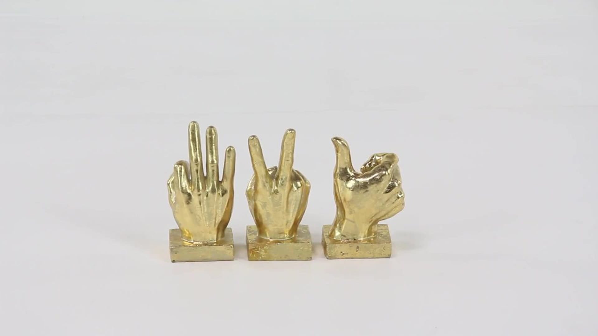 Traditional Gold Polystone Sculpture Set 97708