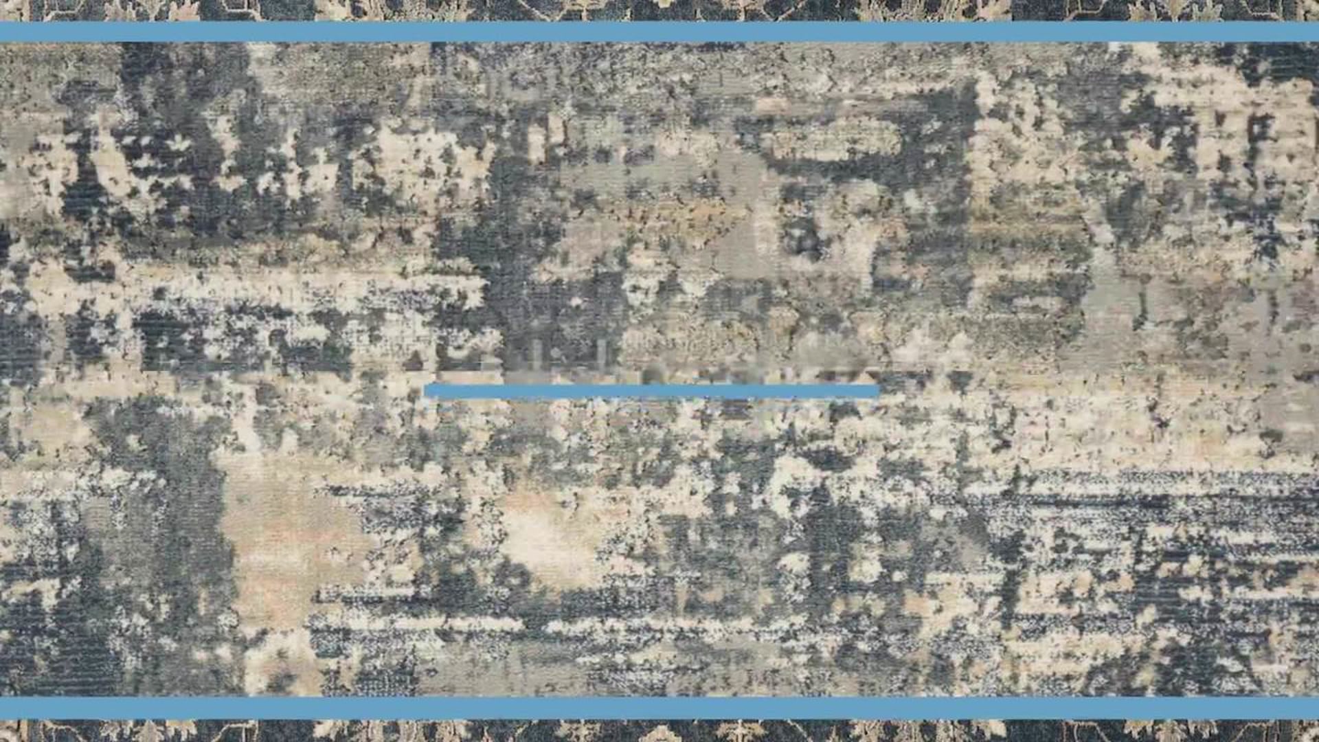 Nourison Concerto Contemporary Diamond Area Rug, Gray/Ivory/Blue, 4'x6'