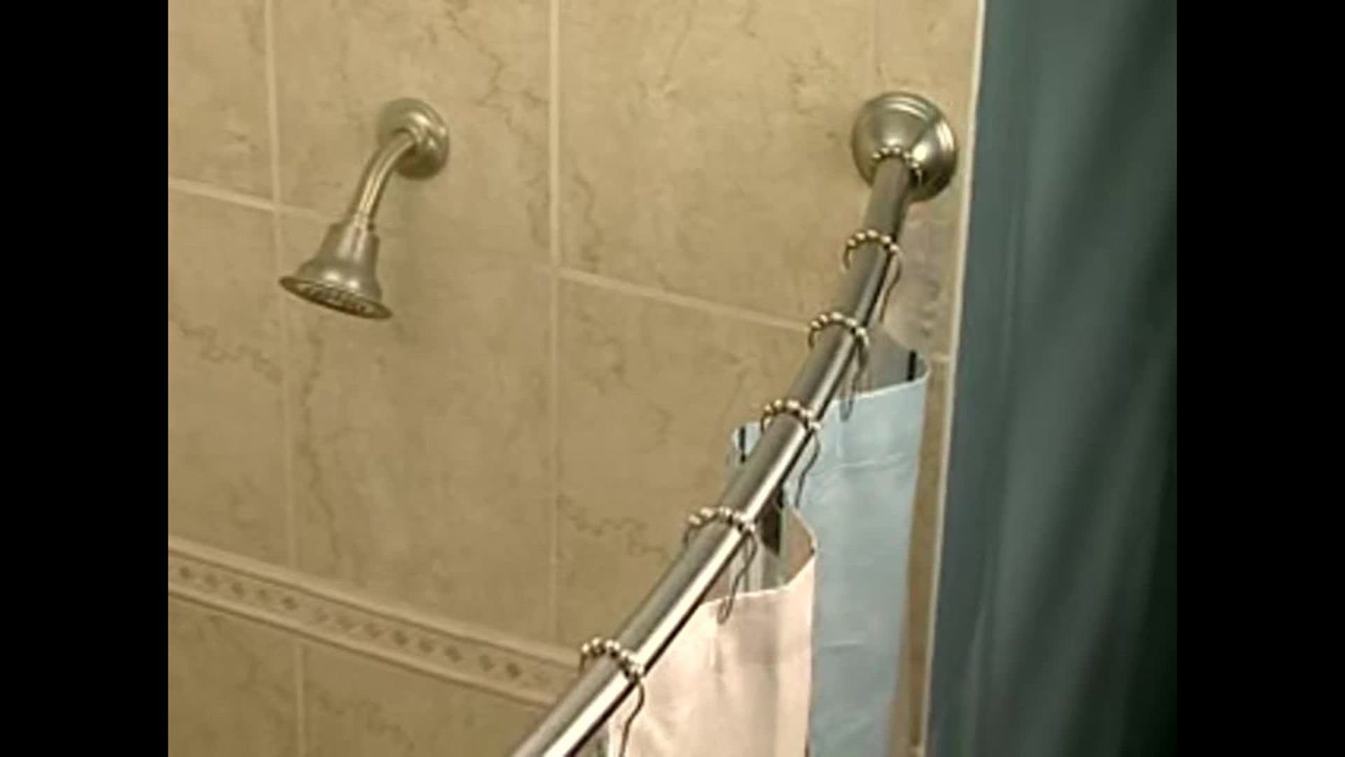 Curved Shower Rods 5' Curved Shower Rod Transitional Shower Curtain