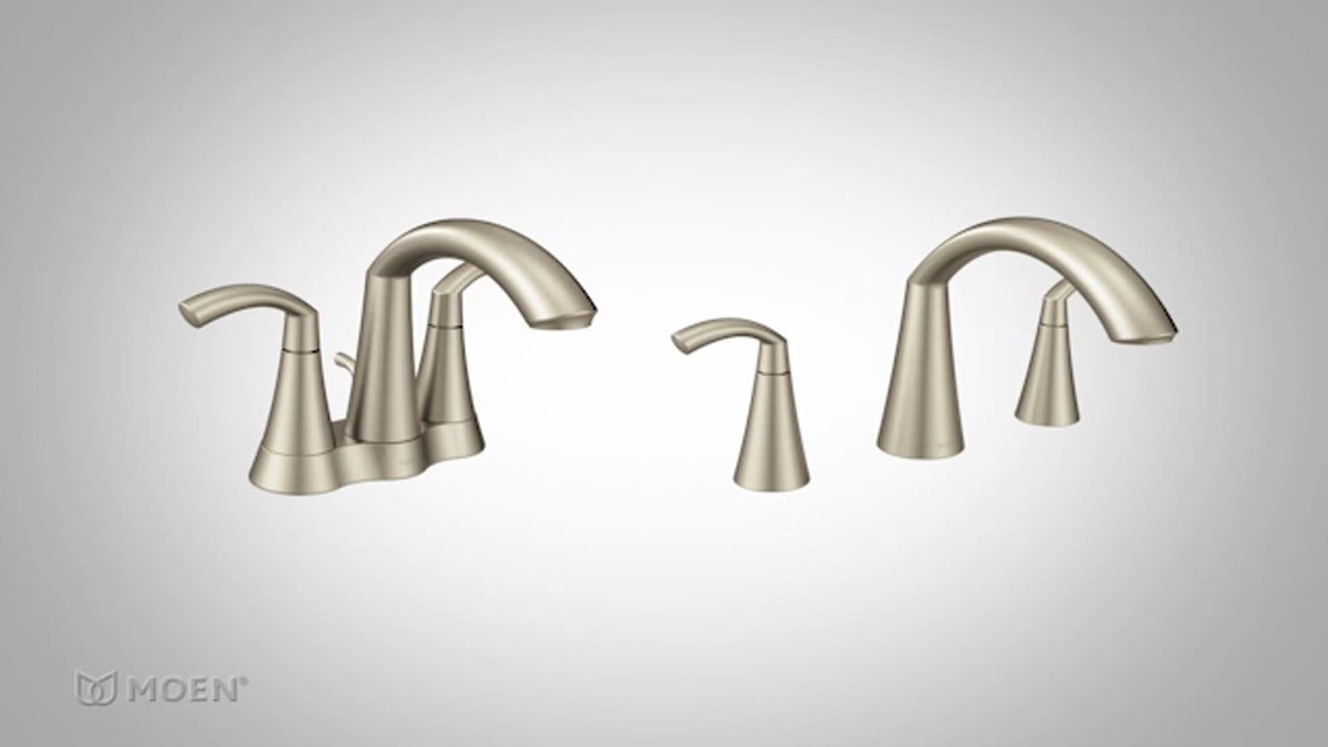 Moen 6172BL Glyde 1.2 GPM Centerset Bathroom Faucet With Pop-Up Drain ...