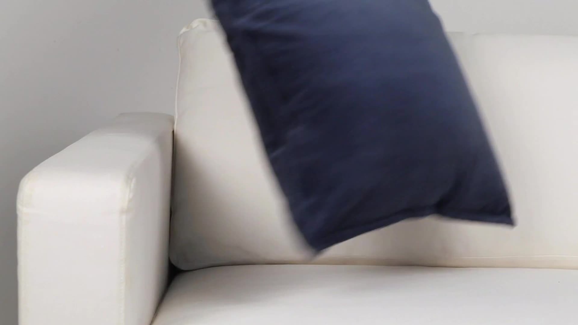 Cotton Velvet Pillow 18x18x4, Down Fill