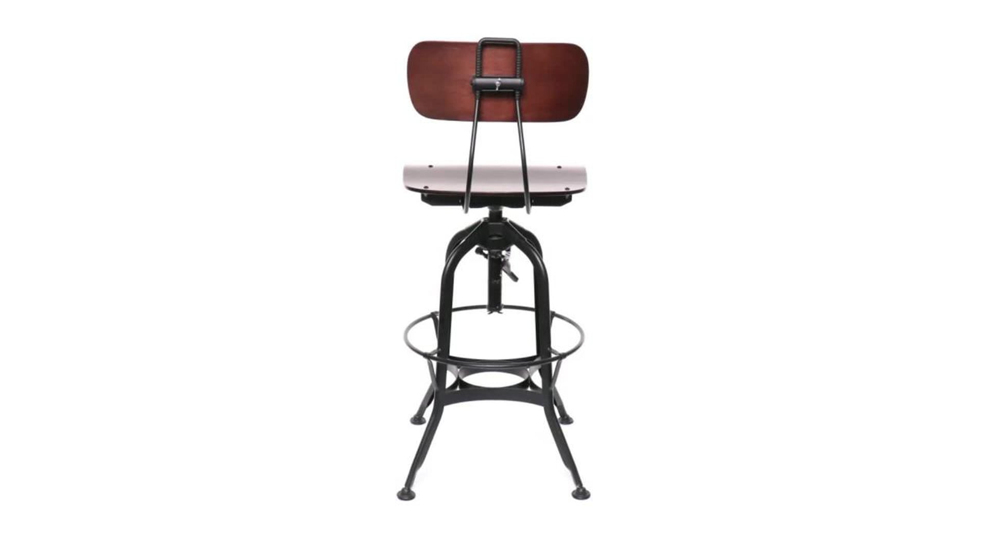 Toledo Adjustable High Back Bar Chair Industrial Bar Stools And