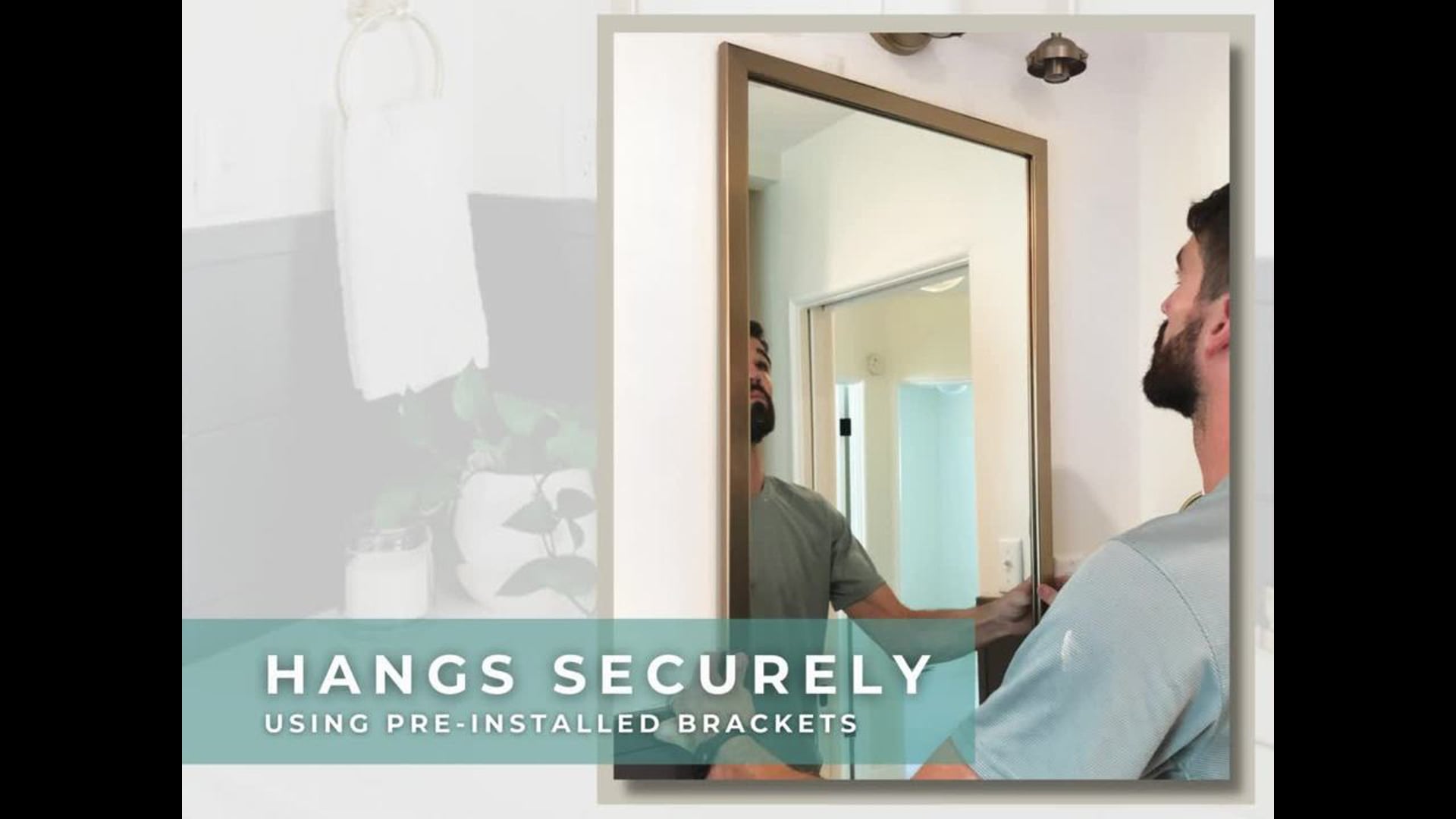 Pendleton Framed Wall Mirror, 20" X 24" Transitional Bathroom