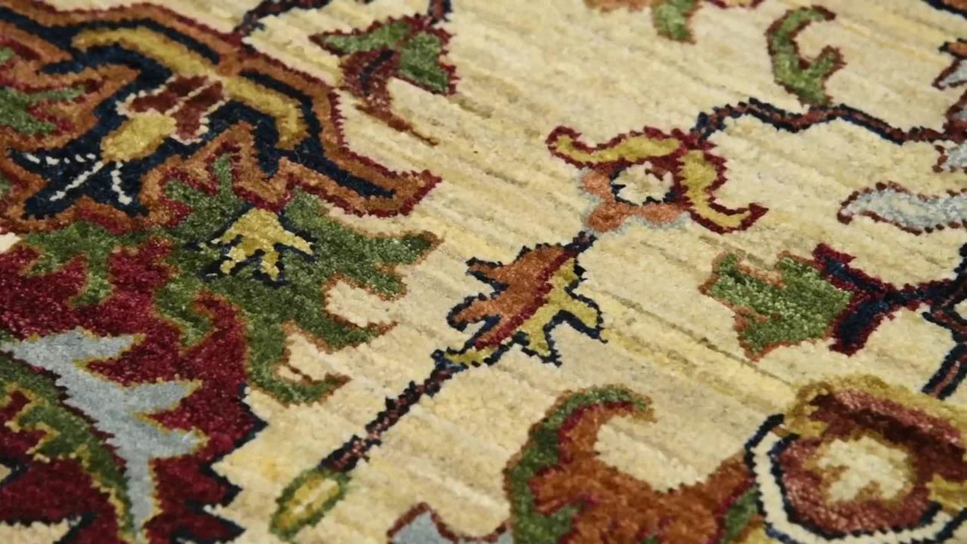 Angelique Ledbury Hand-Knotted Wool Area Rug, 8'x10' - Traditional ...