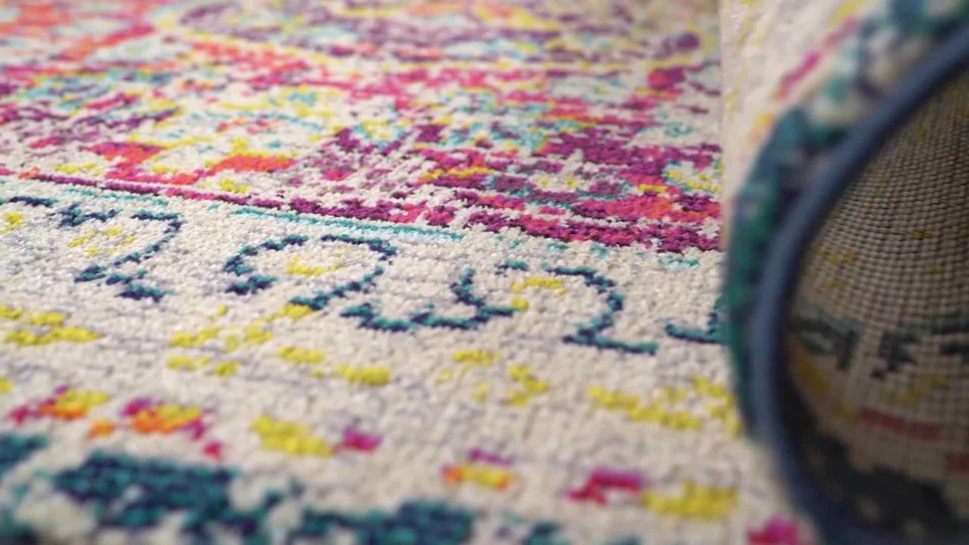 Bohemian Flair Boho Vintage Medallion Area Rug, 4x6 Contemporary