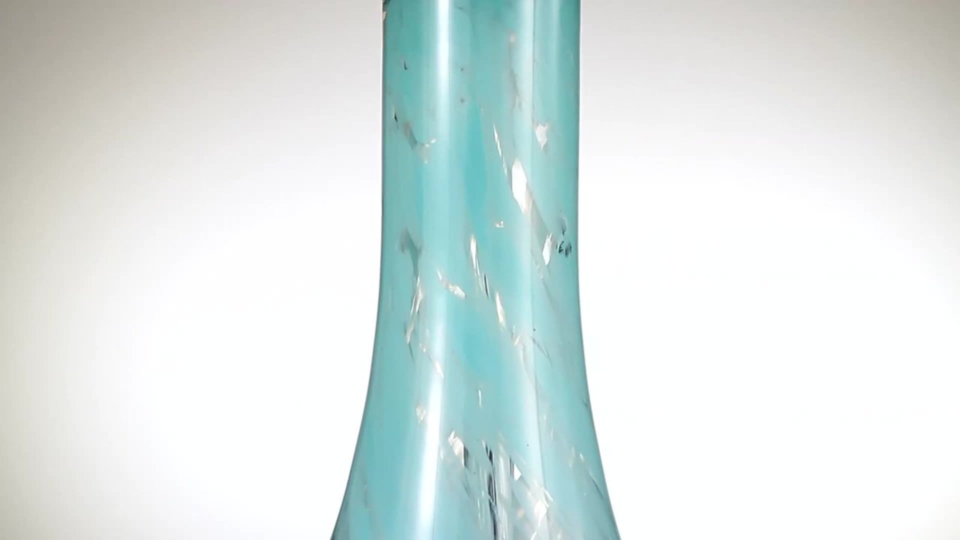 Montreal 29" Glass, Acrylic LED Table Lamp, Ice Blue Table Lamps by Houzz