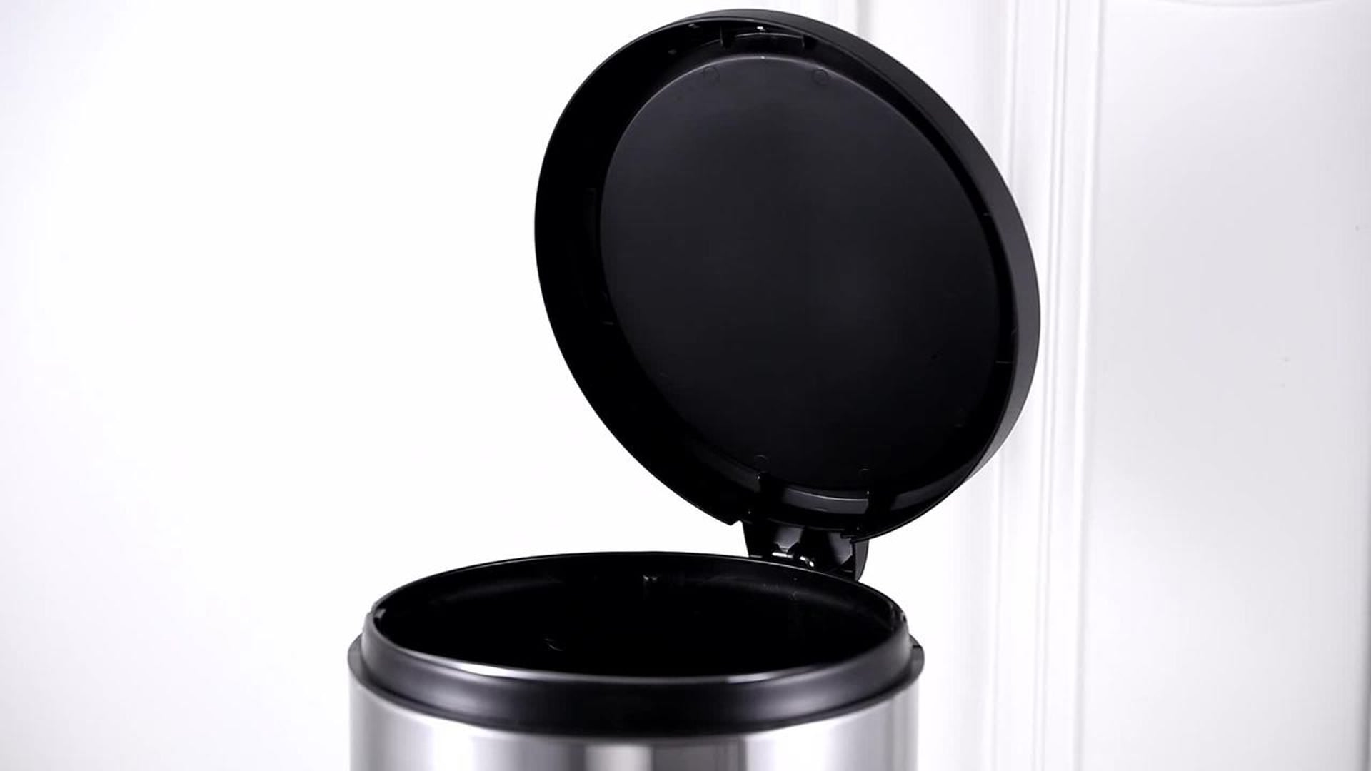 Happimess Oscar 30L and 5L Step-Open Trash Can, Stainless Steel and ...