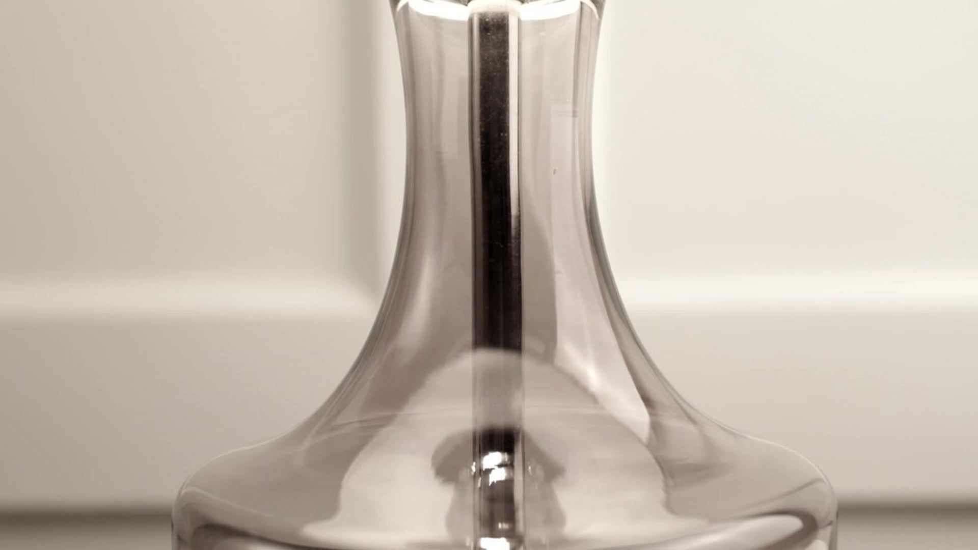 Colette 20" Mini Glass Table Lamp, Smoke Gray, Single