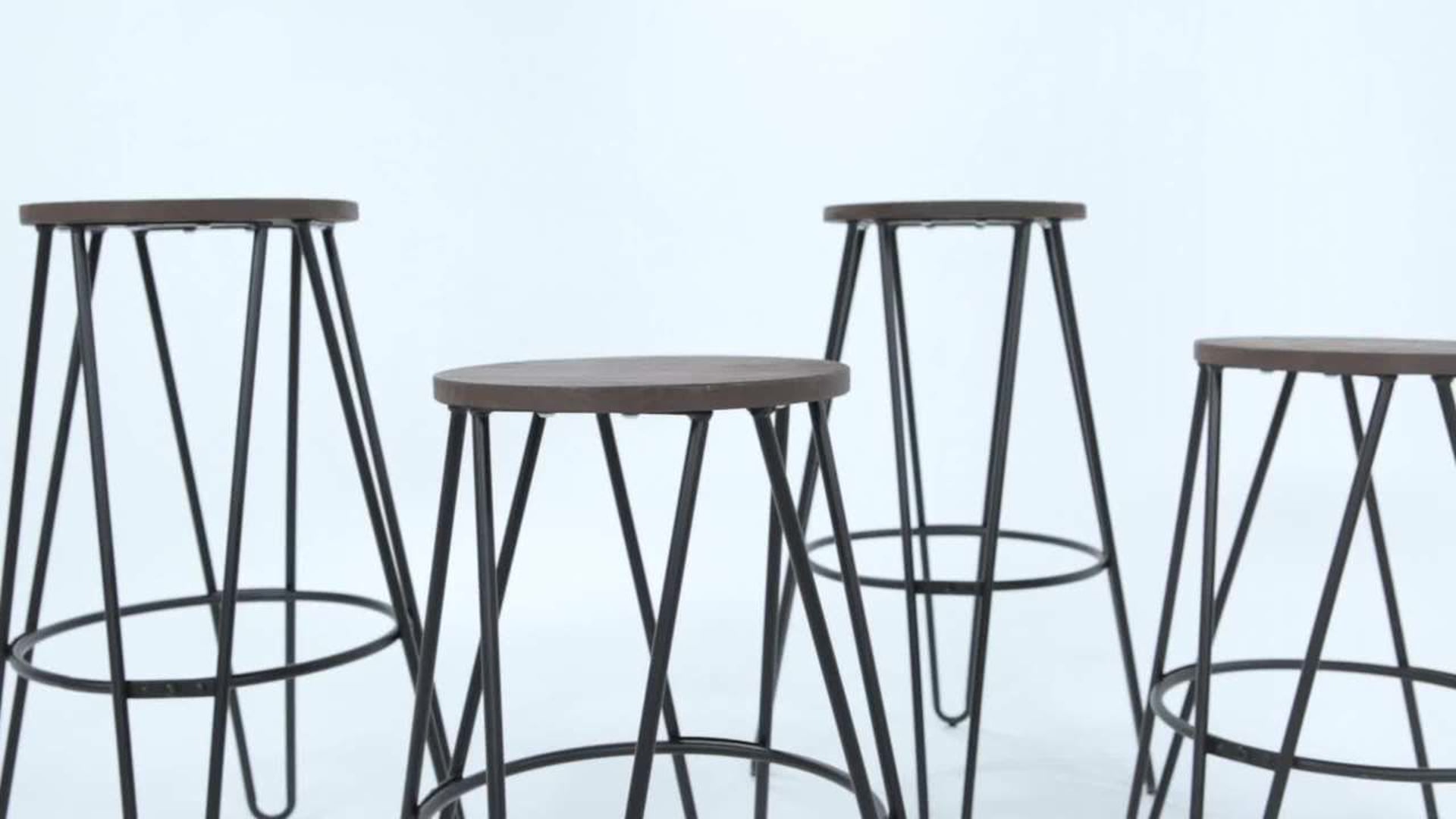 Simeon 30 inch Metal Bar Stool with Wood Seat Industrial Bar Stools And  Counter Stools by Homesquare Houzz