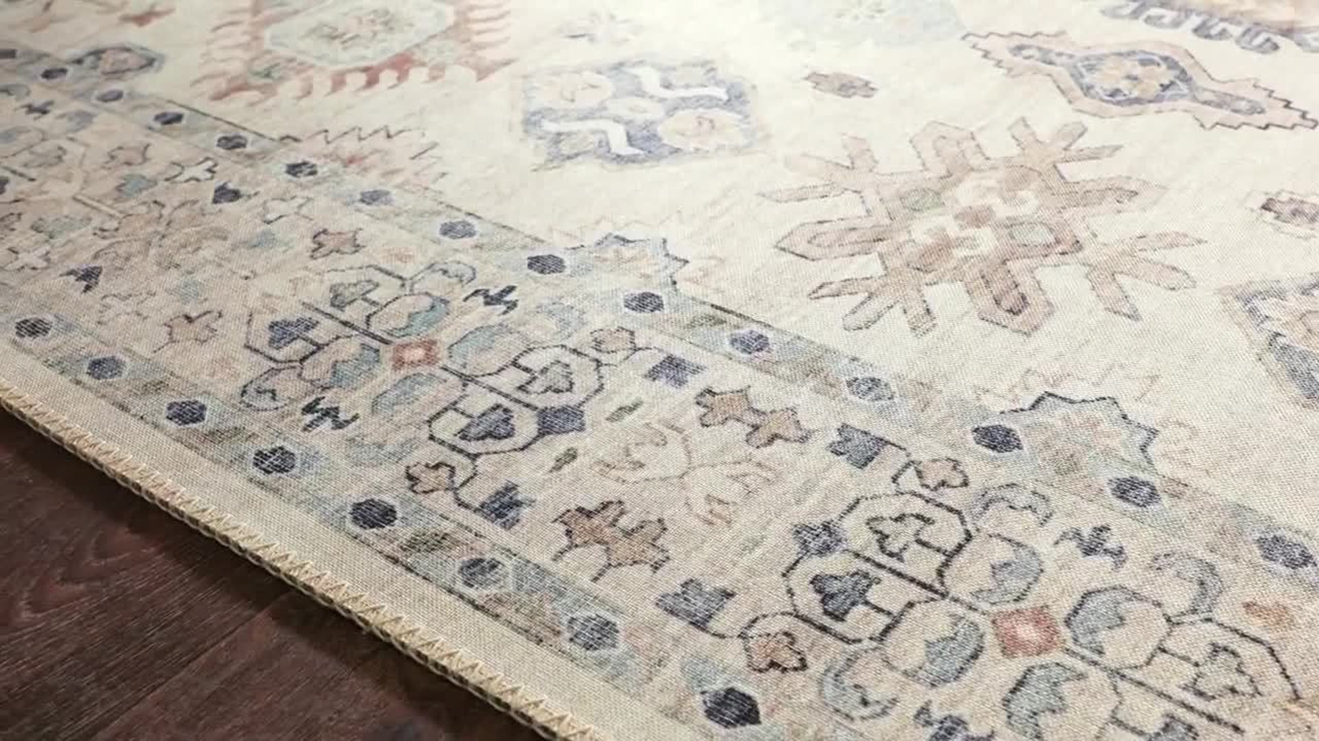 Loloi II Hathaway Printed HTH04 Beige Multi Area Rug, 9'x12