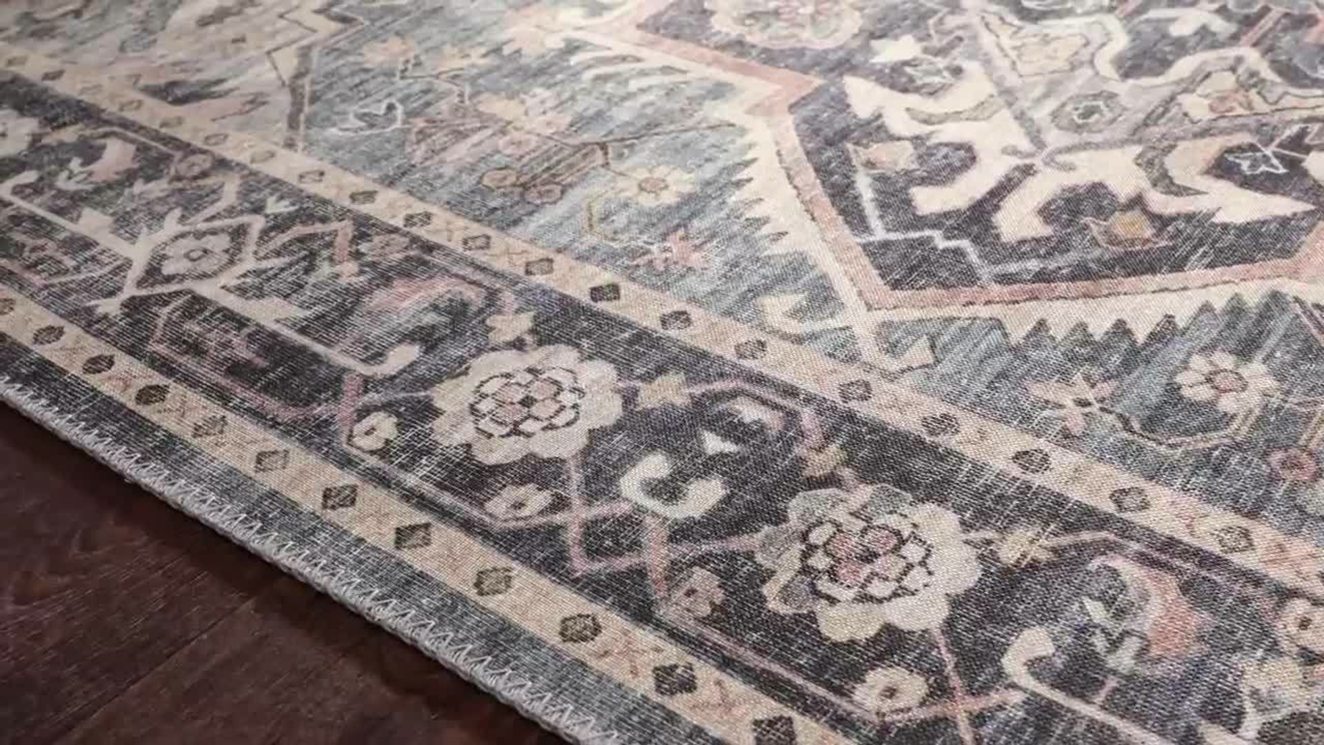 Loloi II Printed Hathaway Navy/Multi Area Rug, 9'x12' Mediterranean