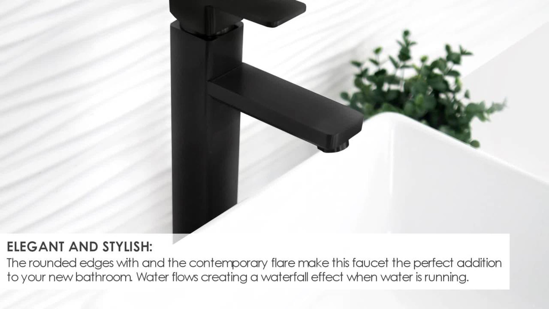 STYLISH Vessel Sink Single Hole Bathroom Faucet, Polished Chrome