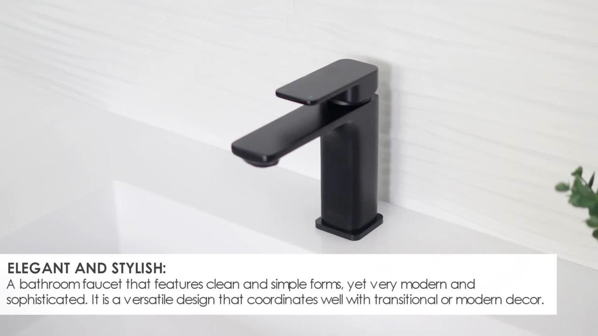 STYLISH Single Hole Bathroom Faucet, Polished Chrome