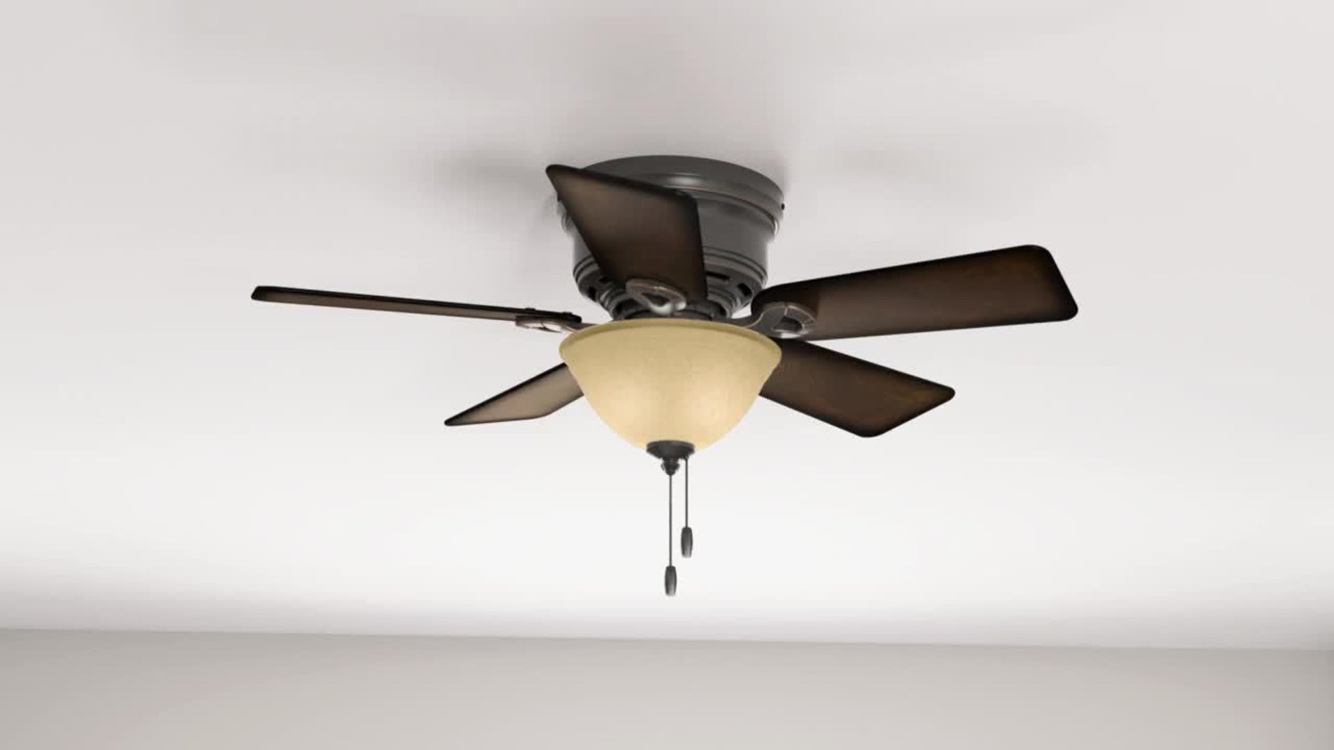 Hunter Fan Company 42" Conroy Onyx Bengal Ceiling Fan With Light