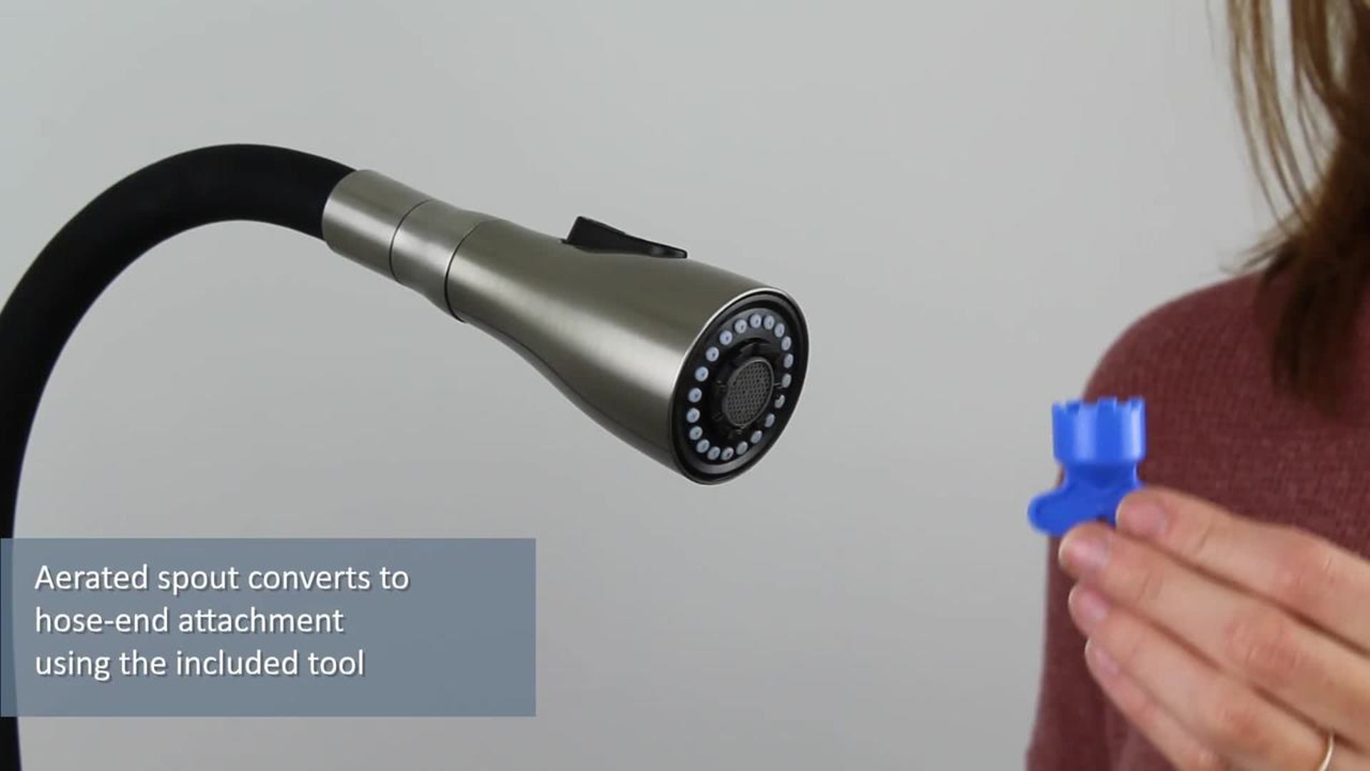 Transolid Laundry Faucet With Swivel Action BallJoint, Dual Spray and