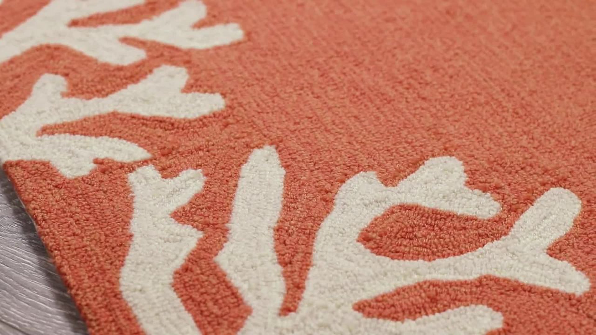 Liora Manne Capri Coral Border Indoor/Outdoor Rug Beach Style