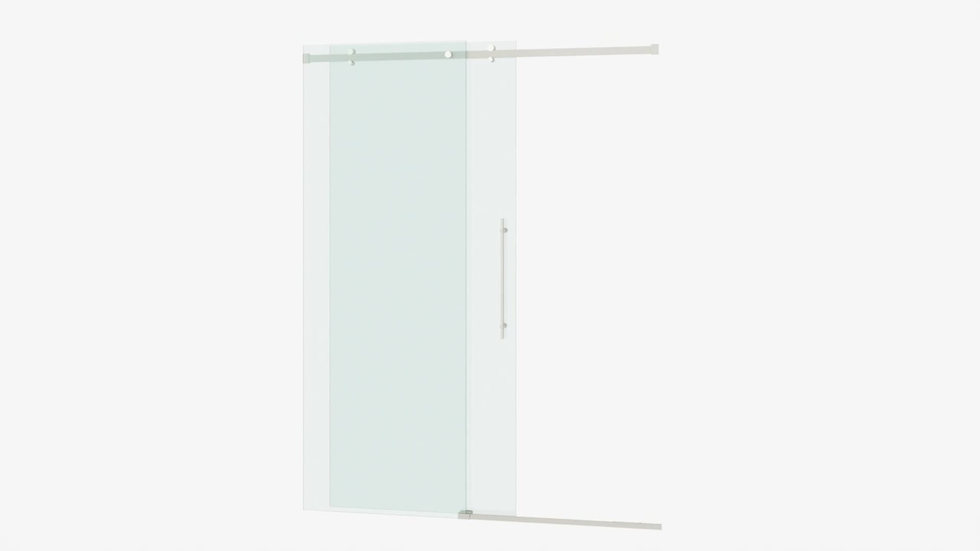 VIGO Luca 60" Frameless Shower Door, Chrome