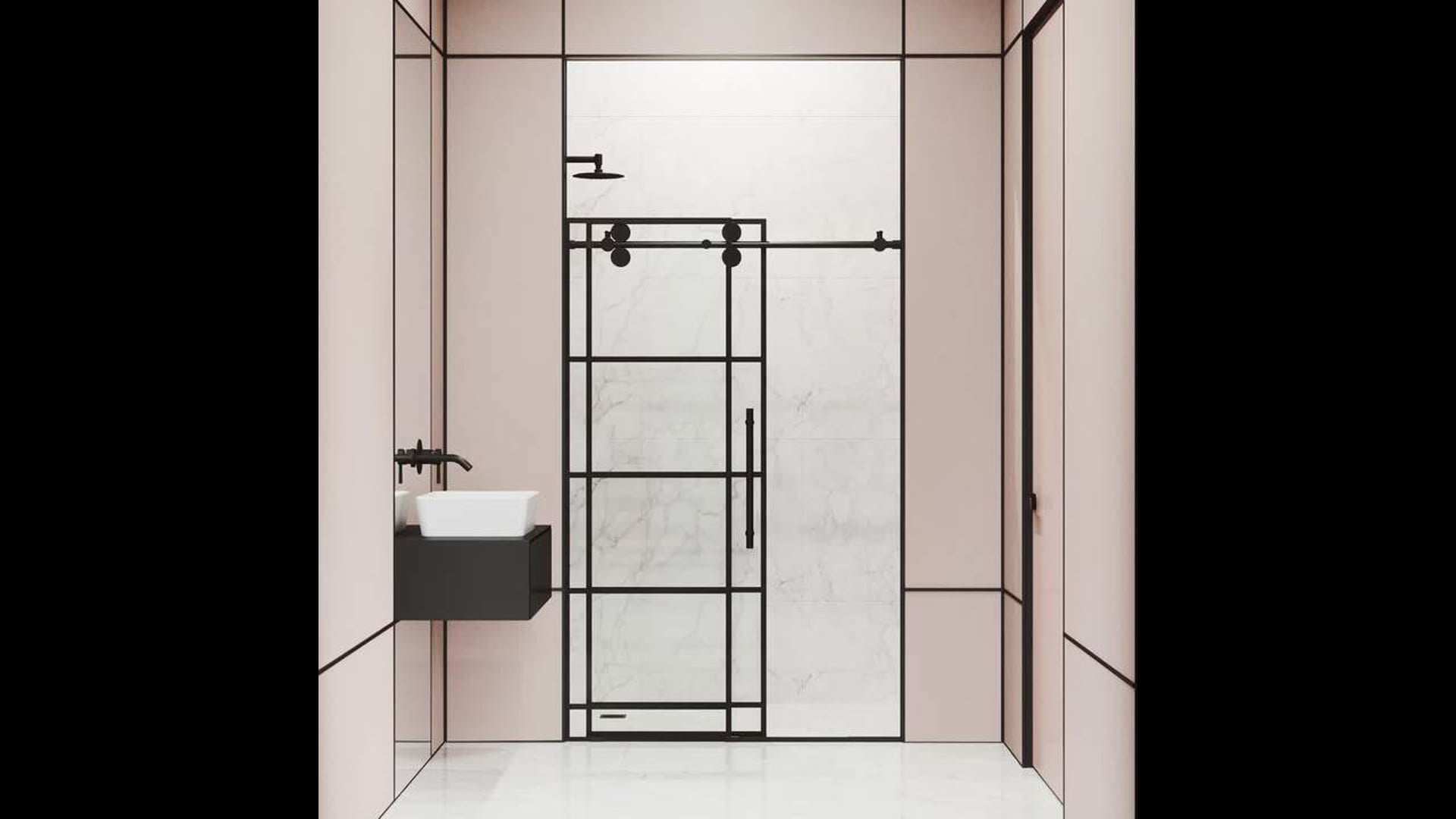 VIGO Elan 64 to 68" x 74" Frameless Sliding Shower Door