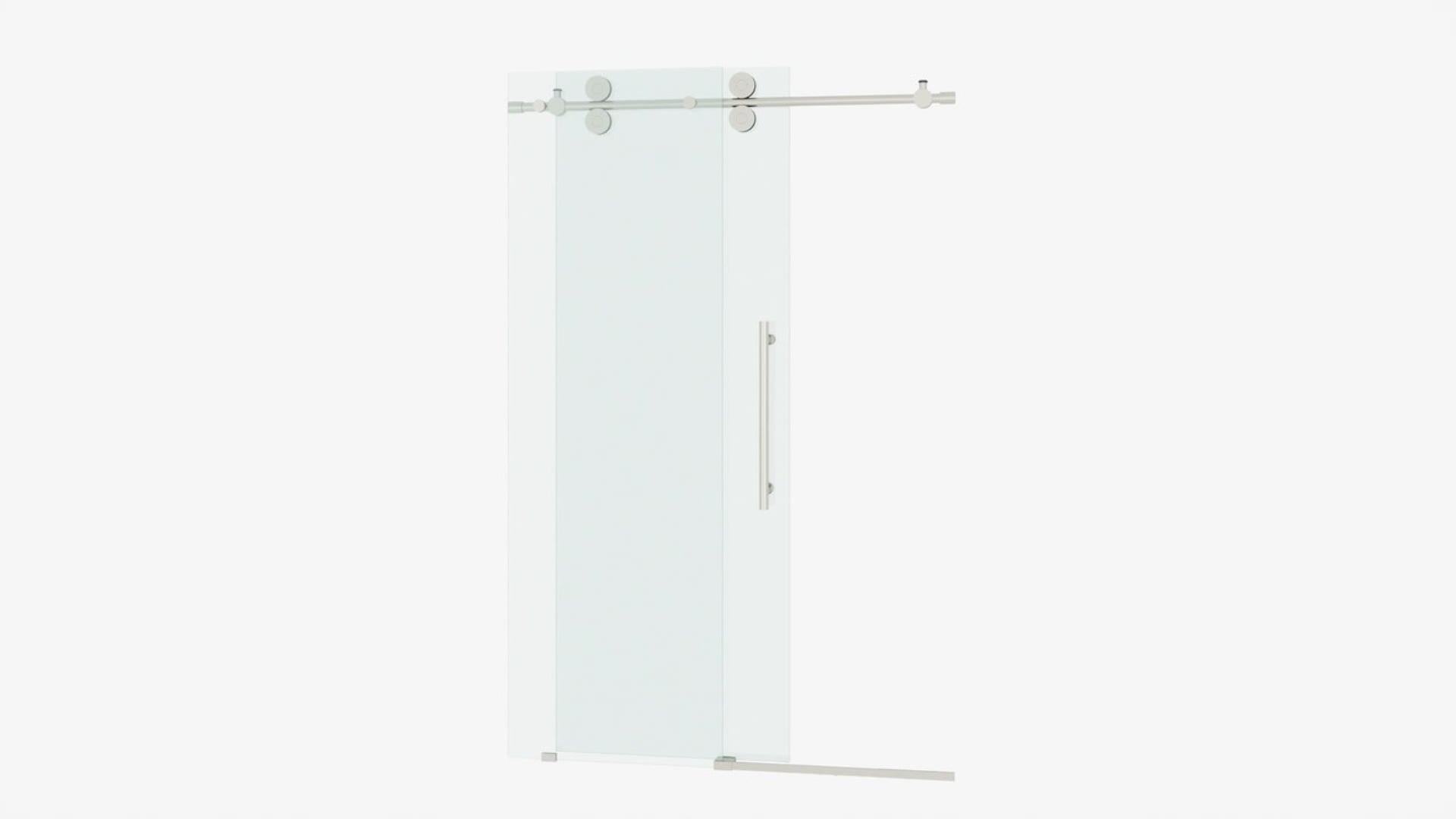 VIGO 72x74 Elan Frameless Sliding Shower Door, Chrome