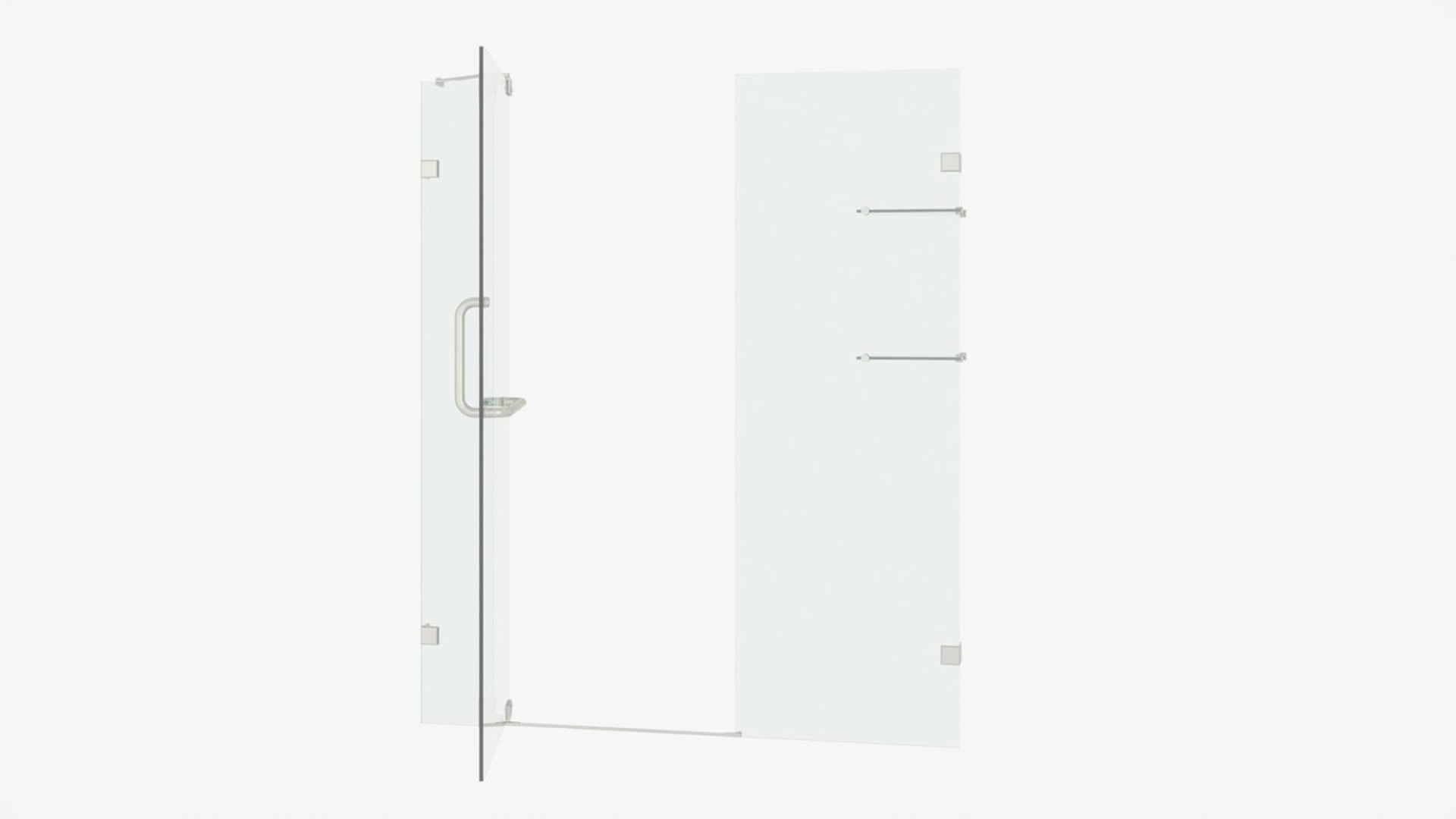 VIGO Pirouette Frameless Shower Door, 36", Chrome