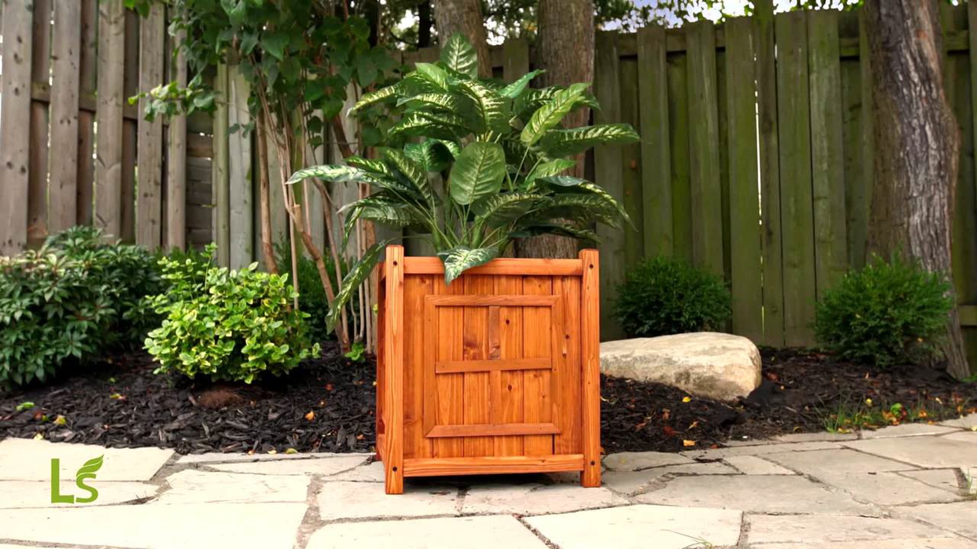 Norwich Square Wooden Planter Transitional Outdoor Pots And