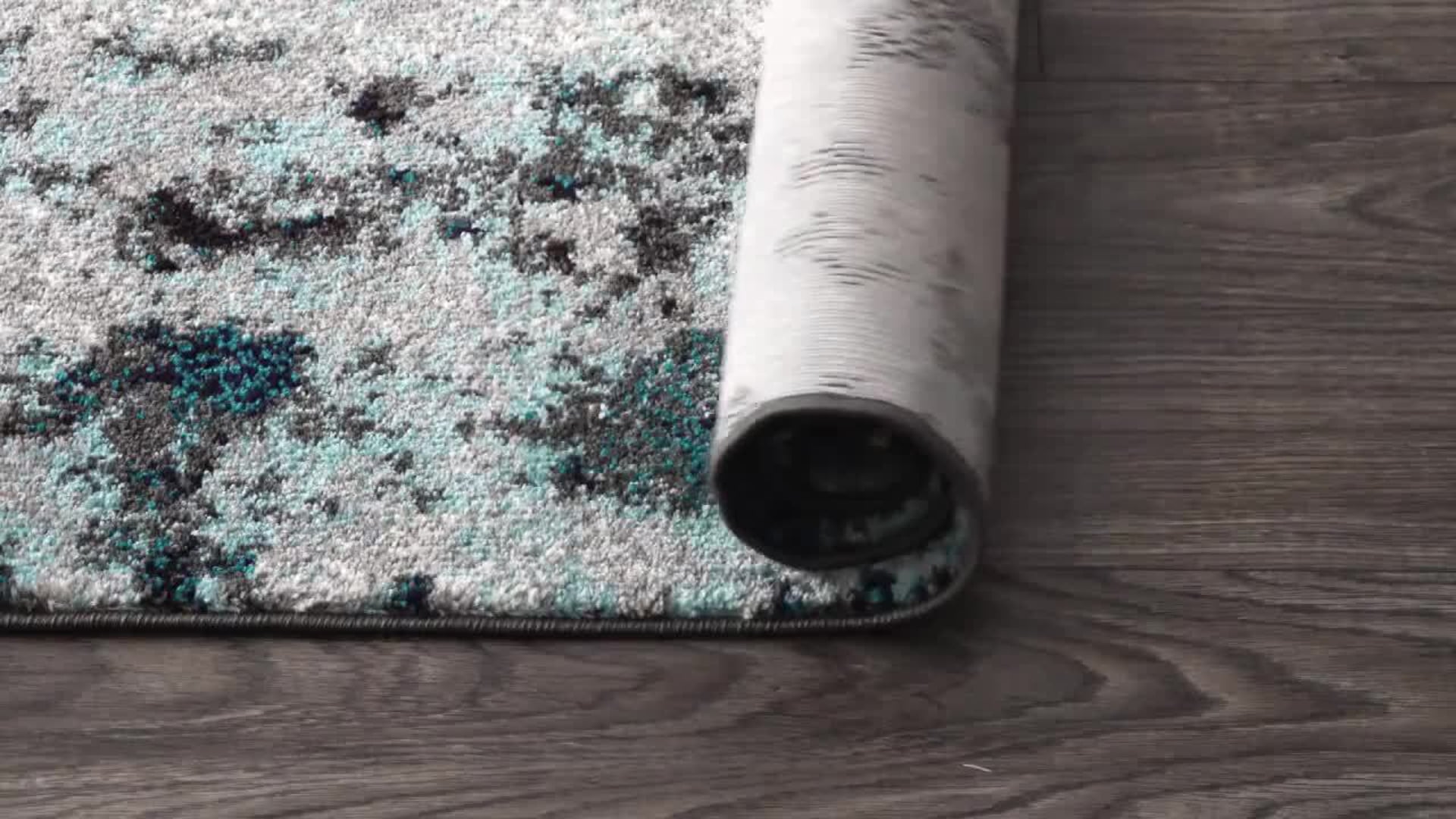 Winter Abstract Area Rug, Blue, 8'x10'
