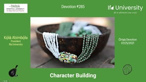 #285 Character Building