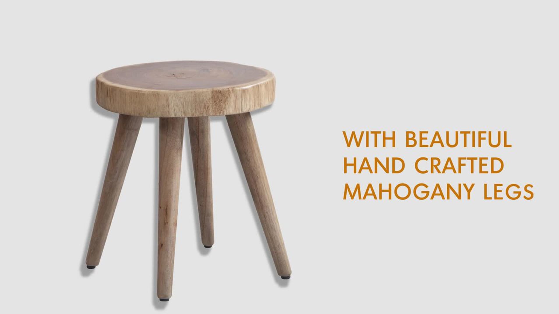 INK+IVY Arcadia Naturale Dining Stools, Set of 2, Natural Midcentury