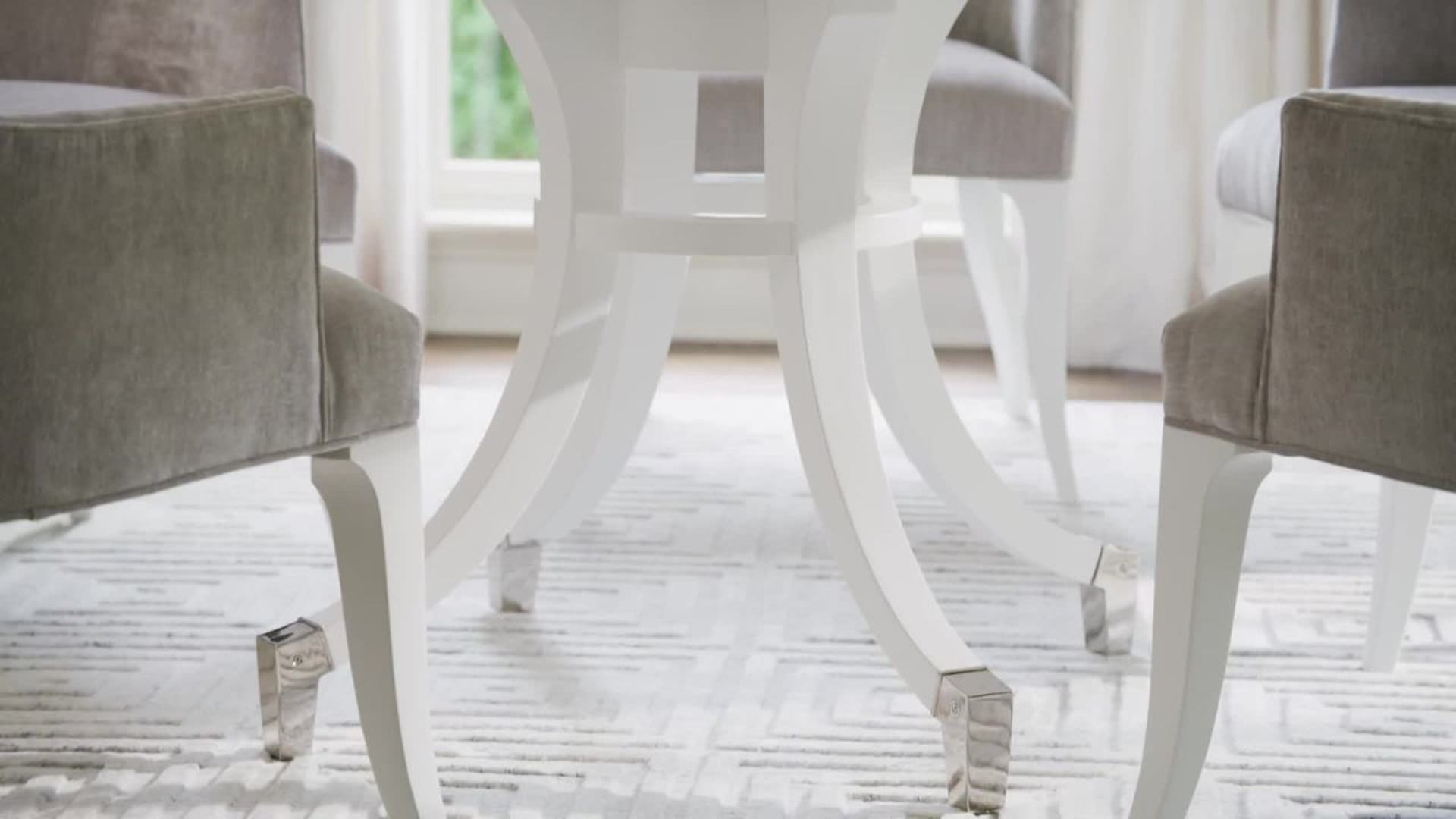 Bloomfield Round Dining Table Transitional Dining Tables by