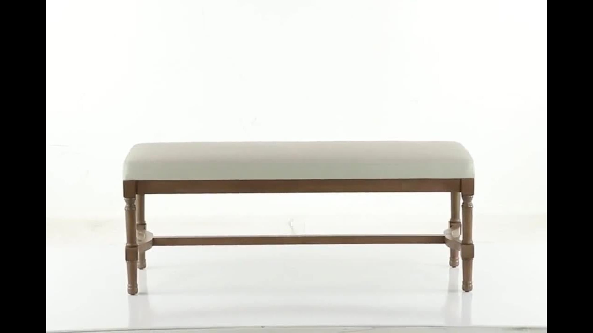 Traditional Brown Wood Bench 90639