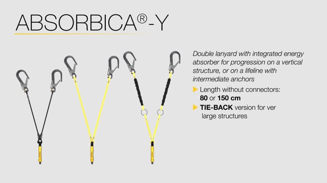 ABSORBICA®-Y - Double lanyard with integrated energy absorber ABSORBICA®-Y - Double lanyard with integrated energy absorber