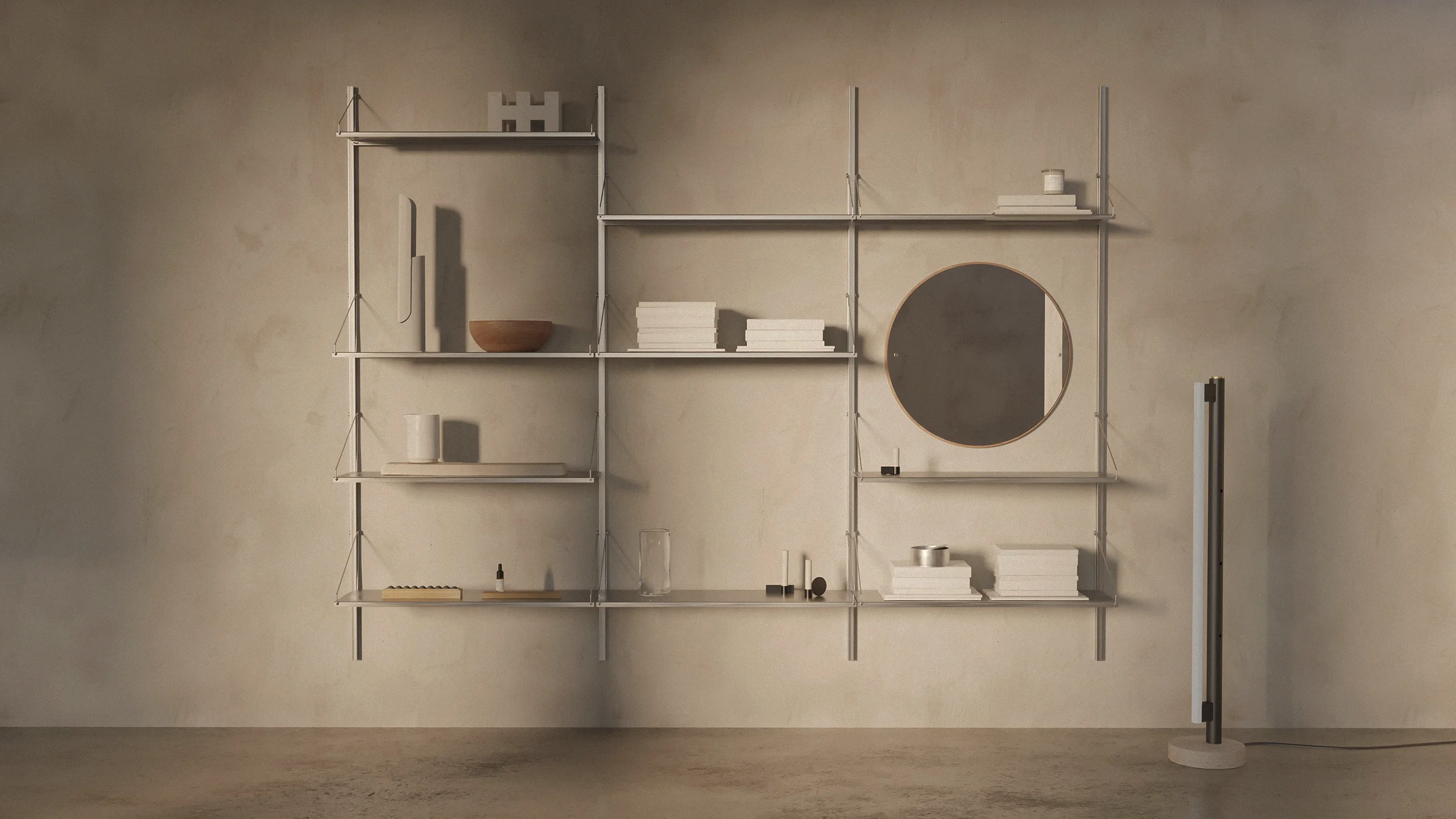 Shelf Library Add-on Section | Stainless Steel | H185.2 / W80 – FRAMA