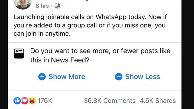 Neu: Willst du mehr / weniger davon sehen?