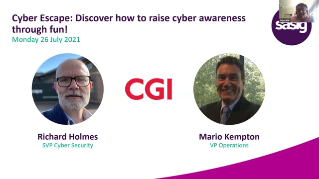 Monday 26 July 2021 - Cyber Escape: Raise awareness through fun