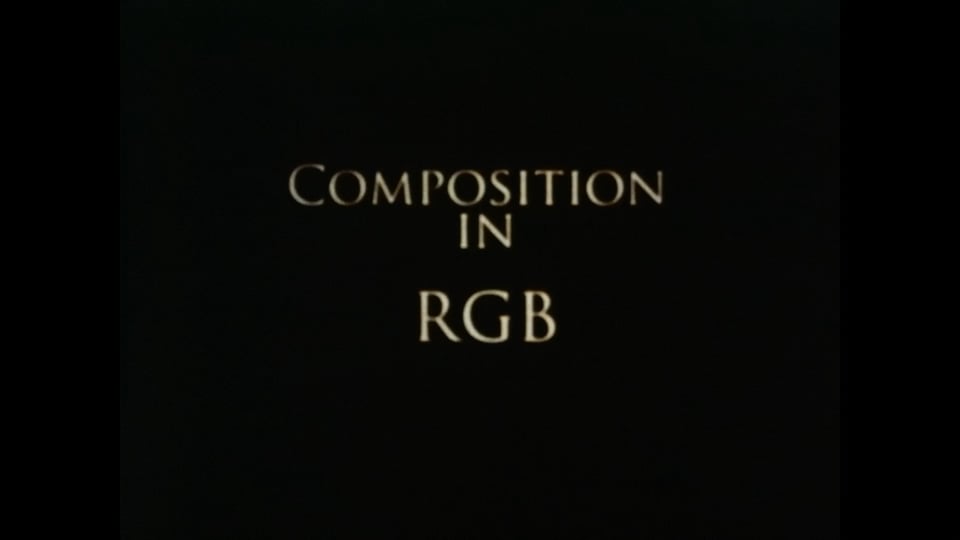 Three Part Harmony: Composition in RGB #1