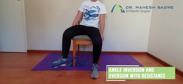 Ankle eversion discount with resistance band