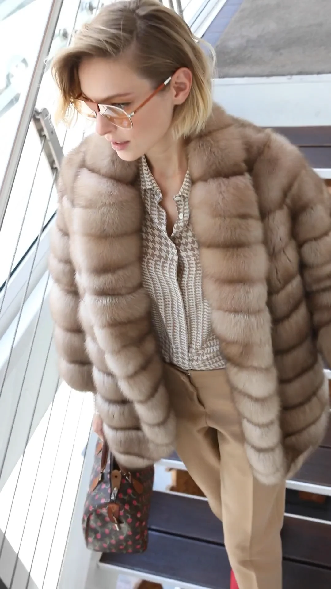 Russian Sable Fur Coat with Shawl Collar