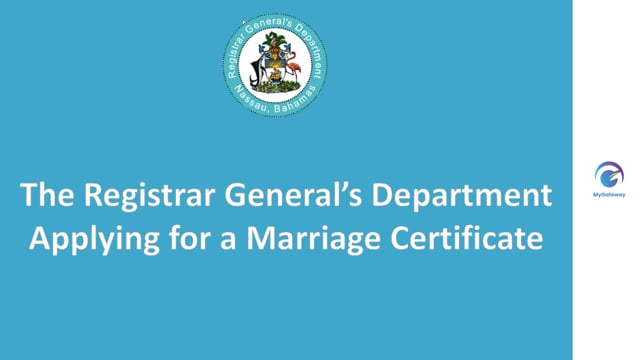 Applying for Marriage Certificate