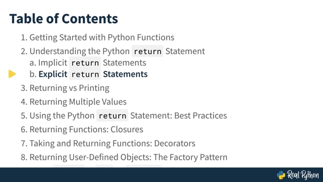 Using Explicit Returns In Functions – Real Python