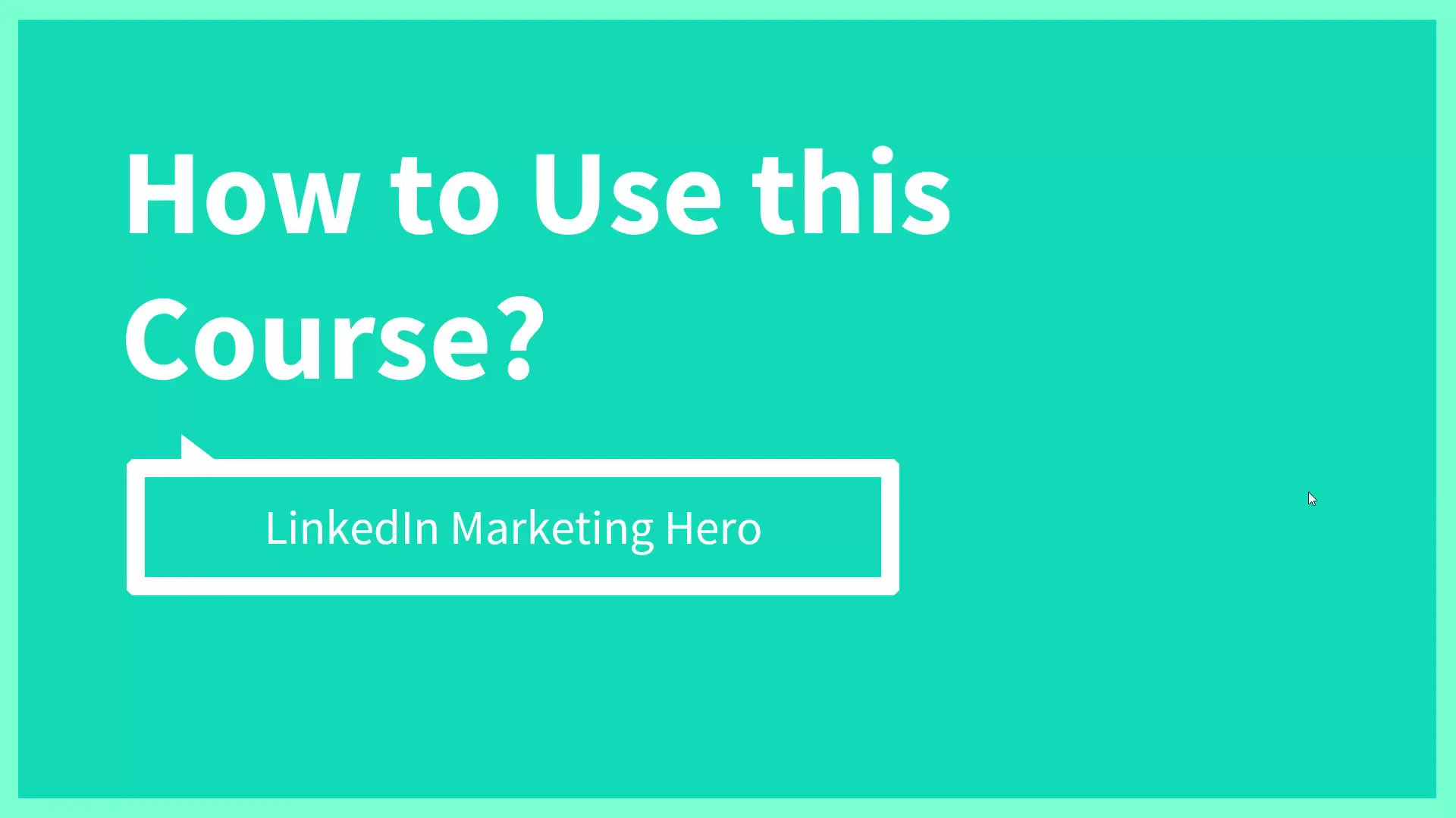 LESSON 4 - How to Use This Course on Vimeo