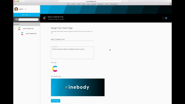 Cinebody Free Trial | Creating Your First Project