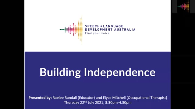 Legacy SALDA Webinar – Building Independence
