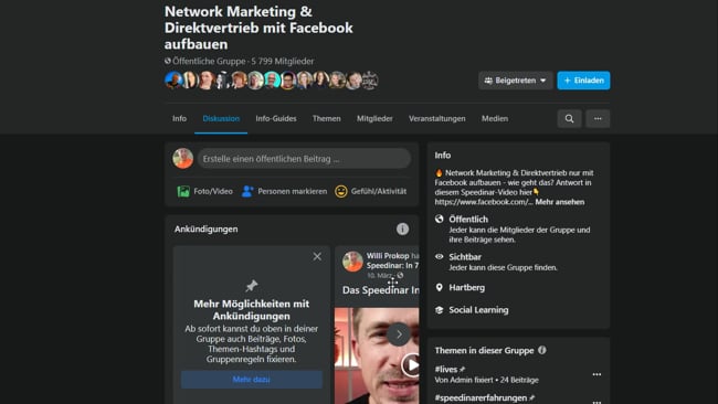 Neue Gruppen Funktion: Die neuen Ankündigungen