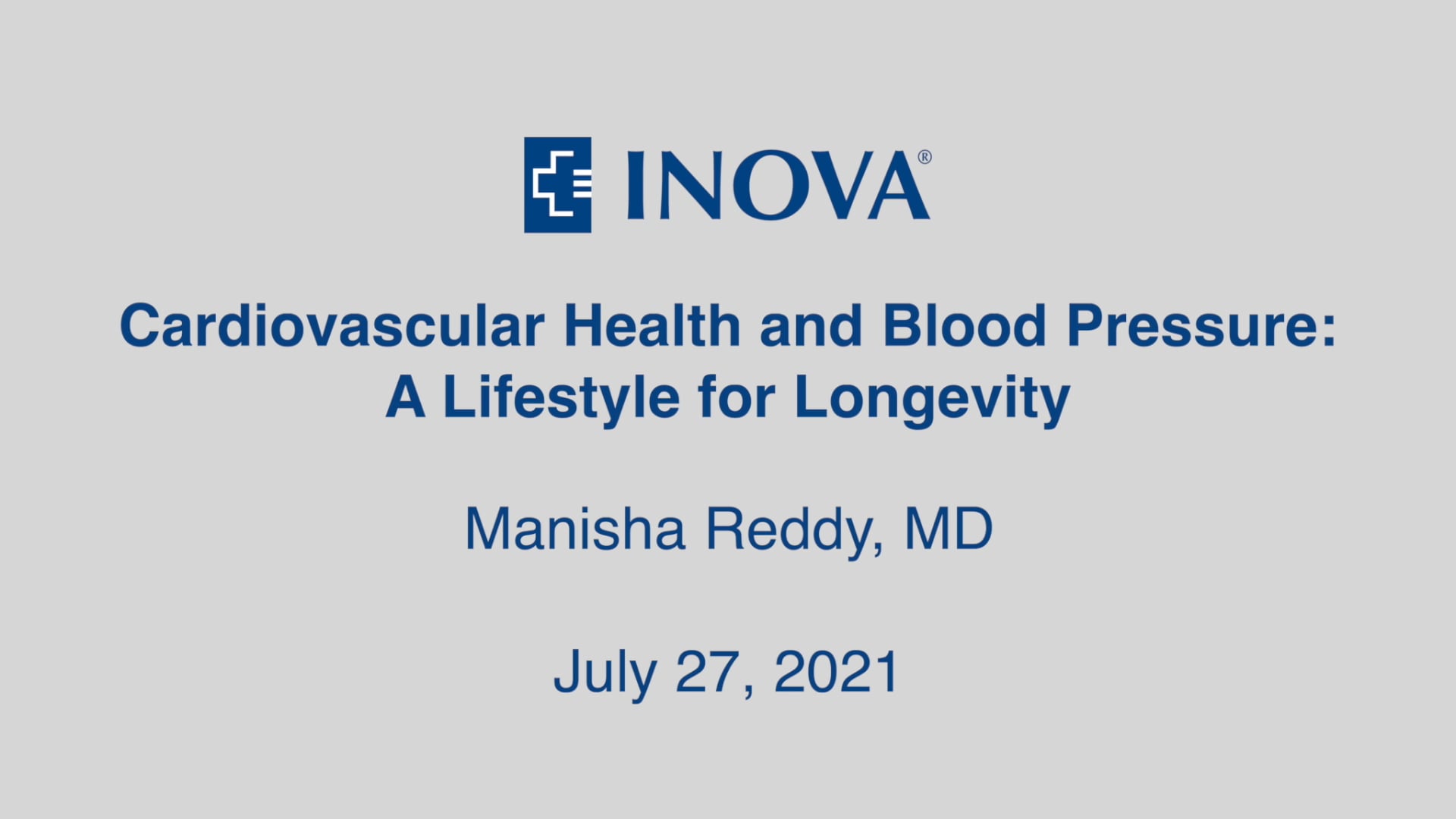 Inova Ask the Expert: Cardiovascular Health and Blood Pressure — A ...