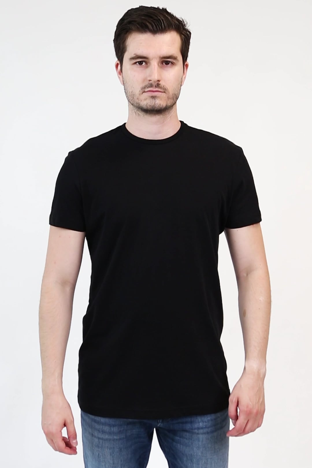 | online Schwarz Ota 100-2 Ota Suitable Rundhalsausschnitt bestellen 2-Pack Black O T-Shirt Suitable
