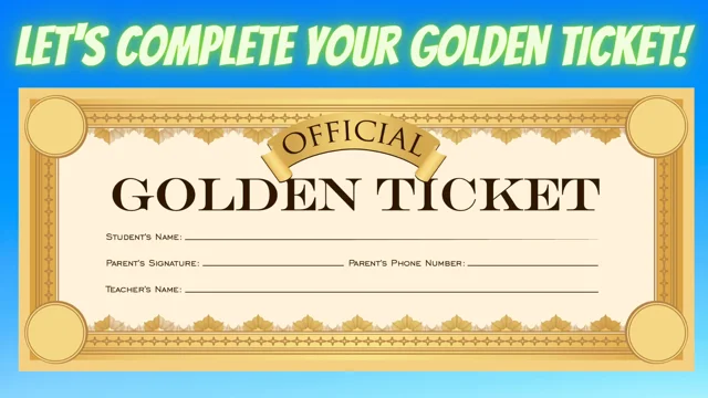 Blank Gold Ticket